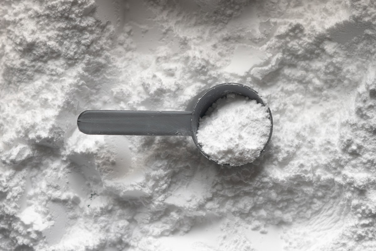 Scoop of supplement powder
